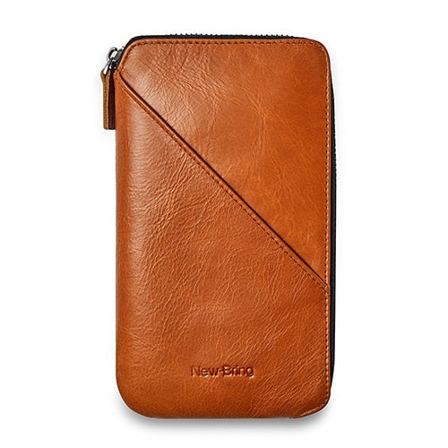 Genuine Leather Wallet Long Purse